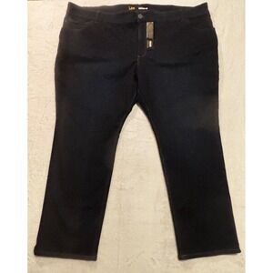NEW Lee Modern Series Perfect Fit Straight Leg Jeans Dark Western Women 30W Plus